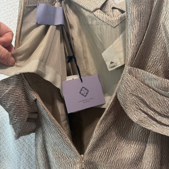 Vera Wang Lavender Label Gold Dress Size 10 NWT - Picture 3 of 15